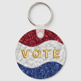 Patriotic Mosaic Waves Vote キーホルダー