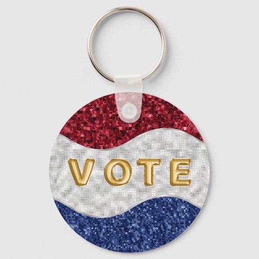 Patriotic Mosaic Waves Vote キーホルダー (正面)