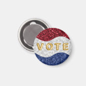 Patriotic Mosaic Waves Vote マグネット (正面/裏面)