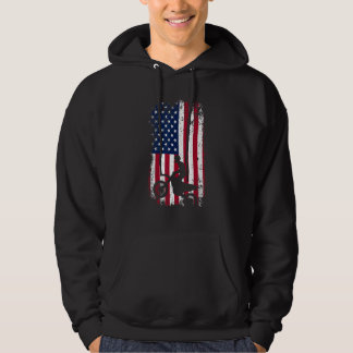Patriotic Motocrosser  Dirt Bike  American Flag Mo パーカ