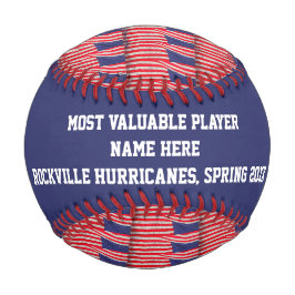 Patriotic MVP Player Award, American Flags, Name, 野球ボール