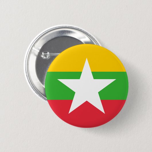 Patriotic Myanmar Flag 缶バッジ (正面&裏面)