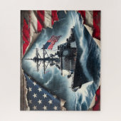 Patriotic Navy Ship ジグソーパズル (縦)