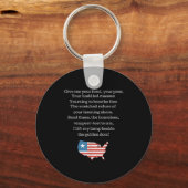 Patriotic New Colossus Emma Lazarus Quote Usa Gift キーホルダー (正面)