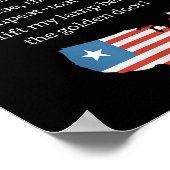 Patriotic New Colossus Emma Lazarus Quote Usa Gift ポスター (角)