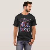 Patriotic Nicuナース7月Stethoscope Nursi第4位 Tシャツ (正面フル)