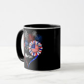Patriotic Nurse 4th Of July American Flag マグカップ (正面左)