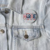 Patriotic Nurse Badge – Cute USA 缶バッジ (インサイチュ)