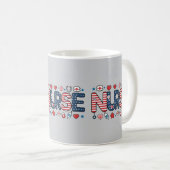 Patriotic Nurse Mug – USA Flag Medical Design コーヒーマグカップ (正面右)