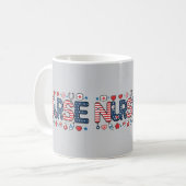 Patriotic Nurse Mug – USA Flag Medical Design コーヒーマグカップ (正面左)