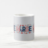 Patriotic Nurse Mug – USA Flag Medical Design コーヒーマグカップ (中央)