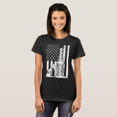 Patriotic Oilfielder Oildrilling American Flag Oil Tシャツ (正面フル)