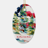 Patriotic Oval American Flag Ornament セラミックオーナメント (右)