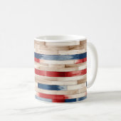 Patriotic Painted Planks  コーヒーマグカップ (正面右)