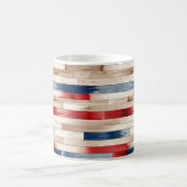 Patriotic Painted Planks  コーヒーマグカップ (中央)