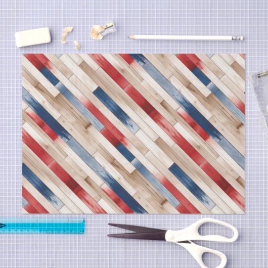 Patriotic Painted Planks  薄葉紙 (クラフト)