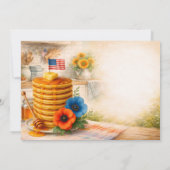 Patriotic Pancake Memorial Day Brunch Invitation 招待状 (裏面)