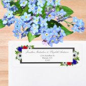 Patriotic Panda Anemone Wedding Return Address ラベル