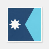 Patriotic paper napkins with flag of Minnesota, US スタンダードカクテルナプキン (正面)