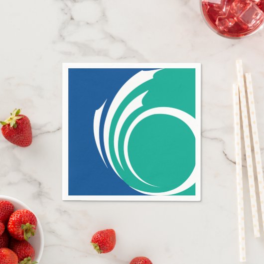 Patriotic paper napkins with flag of Ottawa スタンダードカクテルナプキン (インサイチュ)