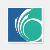 Patriotic paper napkins with flag of Ottawa スタンダードカクテルナプキン (正面)