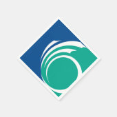 Patriotic paper napkins with flag of Ottawa スタンダードカクテルナプキン (角)