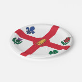 Patriotic paper plate with flag of Montreal ペーパープレート (アングル)