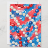 Patriotic Parade red blue  4th of July Bingo game  シーズンカード (裏面)