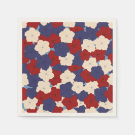 Patriotic Petunias スタンダードカクテルナプキン