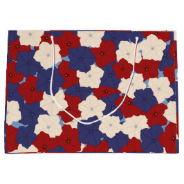 Patriotic Petunias Large Gift Bag ラージペーパーバッグ
