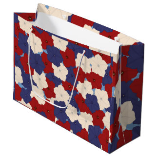 Patriotic Petunias Large Gift Bag ラージペーパーバッグ