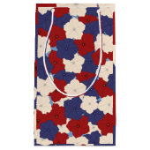 Patriotic Petunias Small Gift Bag スモールペーパーバッグ (正面)