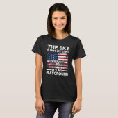 Patriotic Pilot The Sky Is Not My Limit It's My Pl Tシャツ (正面フル)