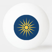 Patriotic ping pong ball with Flag of Macedonia 卓球ボール (裏面)