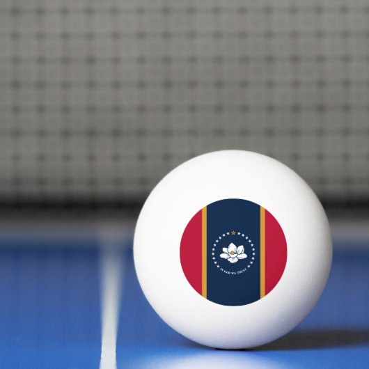 Patriotic ping pong ball with Flag of Mississippi 卓球ボール (ネット)