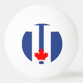 Patriotic ping pong ball with Flag of Toronto 卓球ボール (裏面)
