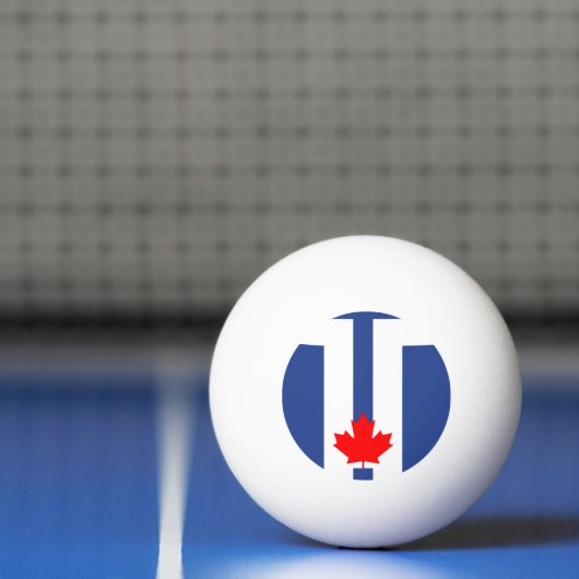 Patriotic ping pong ball with Flag of Toronto 卓球ボール (ネット)