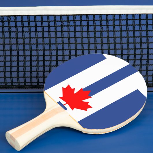 Patriotic, ping pong paddle with Flag of Toronto 卓球ラケット (インサイチュ)
