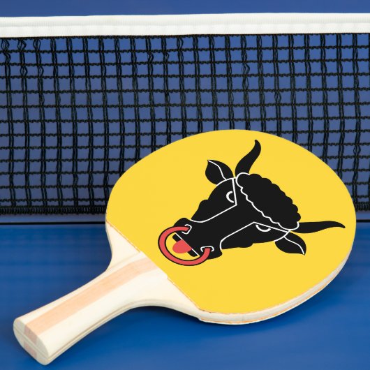 Patriotic, ping pong paddle with Flag of Uri 卓球ラケット (インサイチュ)