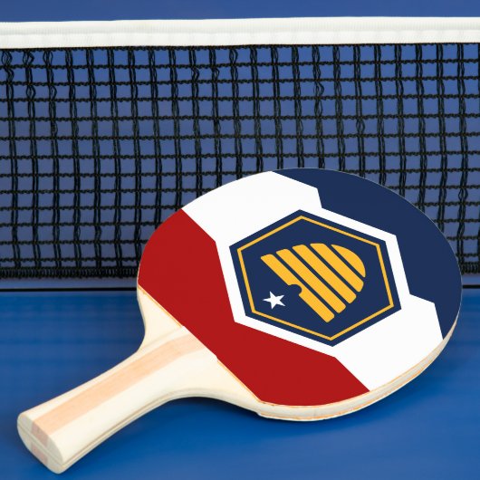 Patriotic, ping pong paddle with Flag of Utah, USA 卓球ラケット (インサイチュ)