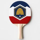 Patriotic, ping pong paddle with Flag of Utah, USA 卓球ラケット (正面)