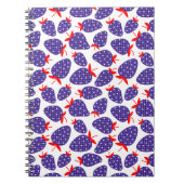 Patriotic Plaid Strawberry ノートブック (正面)