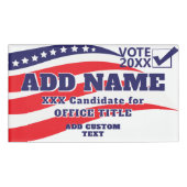Patriotic Political 2026 Campaign Candidate Custom 名札 (正面)