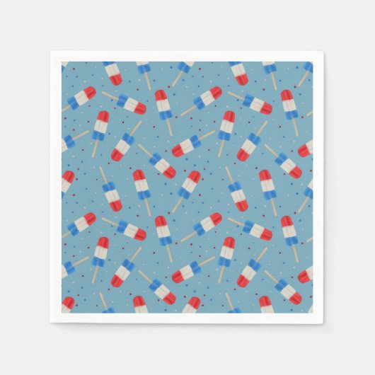 Patriotic Popsicles スタンダードカクテルナプキン (正面)