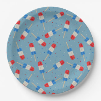 Patriotic Popsicles Paper Plates ペーパープレート