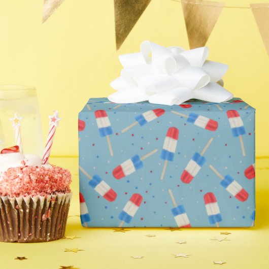 Patriotic Popsicles Wrapping Paper ラッピングペーパー (誕生日パーティー)
