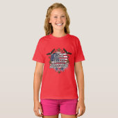 Patriotic Pride – God Bless America T-shirt design Tシャツ (正面フル)