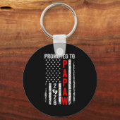Patriotic Promoted To Papaw 2026 First Time New Pa キーホルダー (正面)