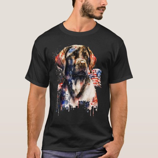 Patriotic Puppy 4th of July USA Independence Day 1 Tシャツ (正面)