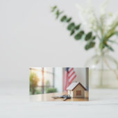 Patriotic Real Estate with House and Keys 名刺 (スタンド正面)